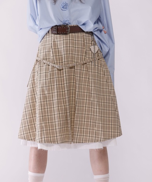 スカート Judin Belted layered pleats midi skirt JUDIN（ジュディン） スカート 「ベルトSET」Belted layered pleats