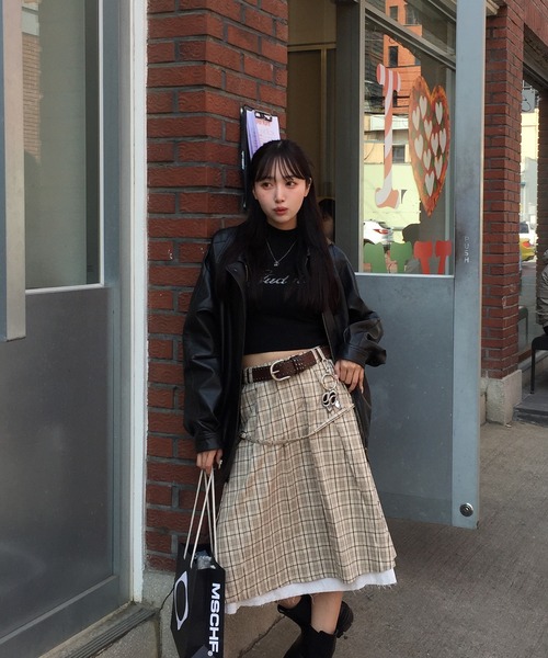 JUDIN（ジュディン） スカート 「ベルトSET」Belted layered pleats