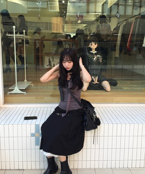 JUDIN（ジュディン） スカート 「ベルトSET」Belted layered pleats