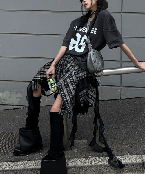 即購可OurHappy24aw I Love You タイトスカート　y2k 即購可OurHappy24aw I Love You タイトスカート y2k