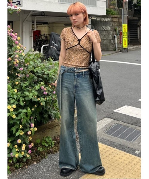 tシャツ V/N VELOURS TAPE LACE TOPS ヴイネック ベロア テープ レース トップス 夏服 半袖 レディース SLY tシャツ V/N VELOURS TAPE LACE TOPS ヴイネック ベロア
