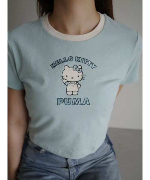 PUMA tシャツ 「PUMA×HELLO KITTY」GRAPHIC BABE TEE レディース