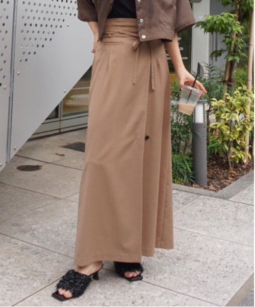 【未使用】Ameri vintage スカート Ameri（アメリ） ロング スカート MEDI WRAP LIKE WIDE WAIST SKIRT