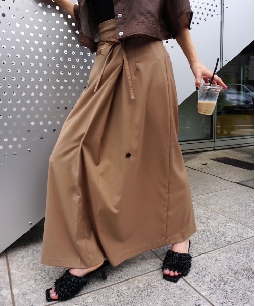 Ameri（アメリ） ロング スカート MEDI WRAP LIKE WIDE WAIST SKIRT