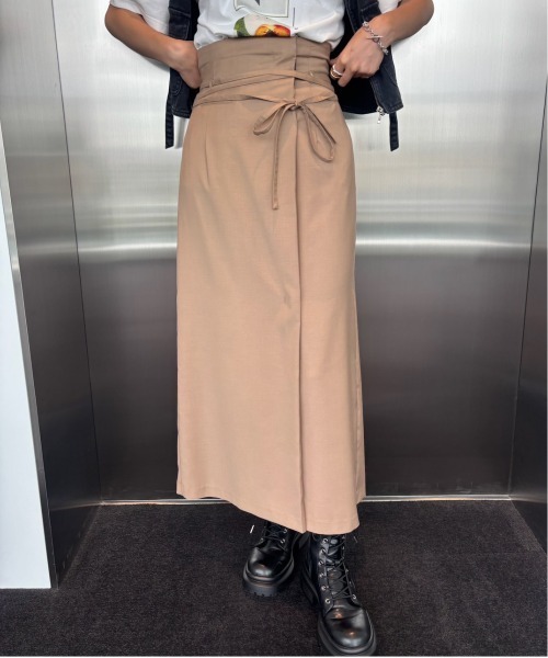 Ameri（アメリ） ロング スカート MEDI WRAP LIKE WIDE WAIST SKIRT