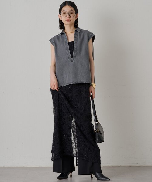 【Lounge Dress】レースキャミワンピース Loungedress ワンピース シアーレースキャミワンピース