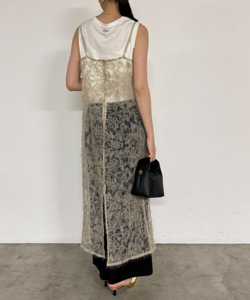 【Lounge Dress】レースキャミワンピース Loungedress ワンピース シアーレースキャミワンピース