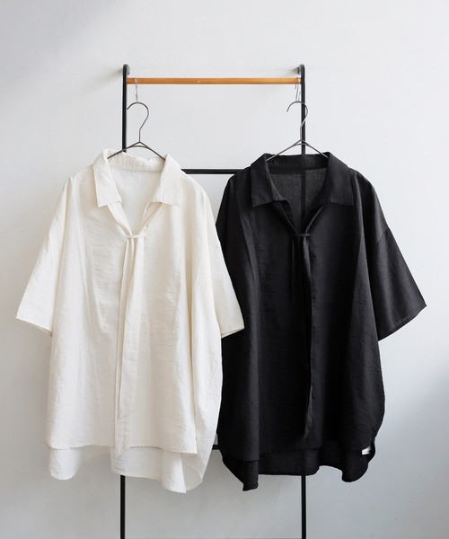 なお商品です antiqua（アンティカ） ブラウス シャツ スカーフ付きスキッパーシャツ