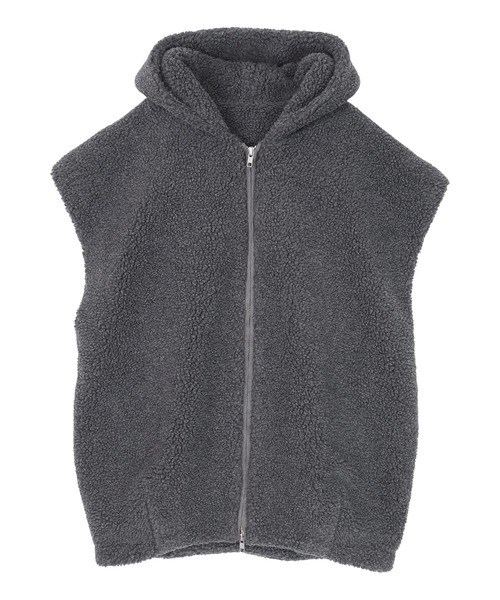 ur's（ユアーズ） ベスト ジレ フーディーボアベスト レディース