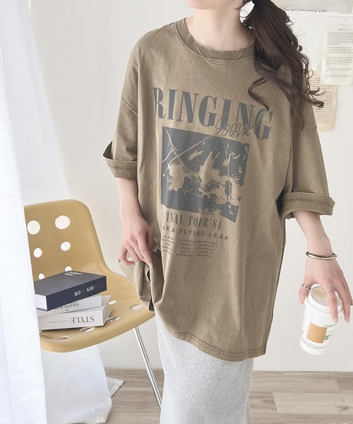 「classicalelf」 半袖Tシャツ MEDIUM ベージュ レディース