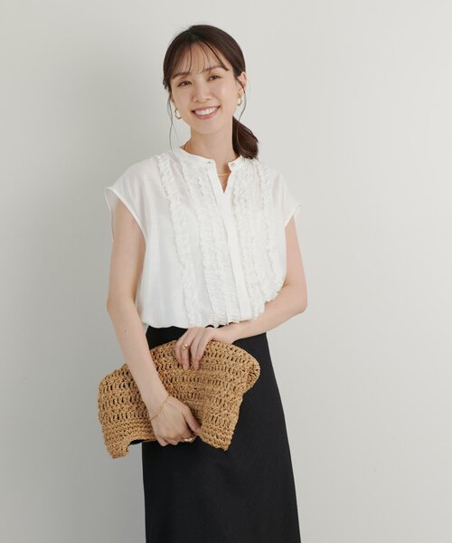 ブラウス シャツ 「大人ガーリーな雰囲気に」シルキーローン