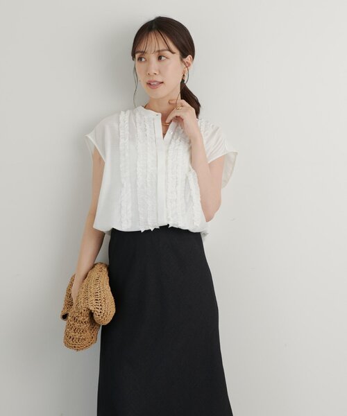 ブラウス シャツ 「大人ガーリーな雰囲気に」シルキーローン