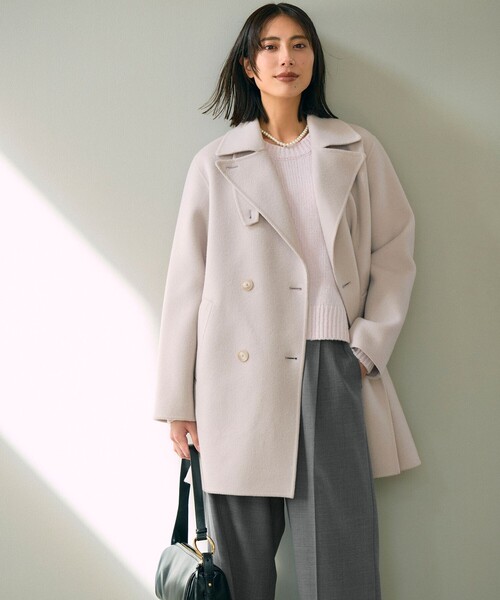 自由区（ジユウク） コート アウター ウールリバーダブルブレスト