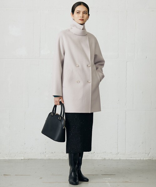 自由区（ジユウク） コート アウター ウールリバーダブルブレスト