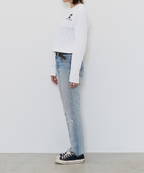 「THE NORTH FACE」 長袖Tシャツ LARGE ホワイト メンズ_画像7