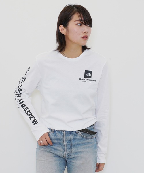 「THE NORTH FACE」 長袖Tシャツ LARGE ホワイト メンズ_画像8