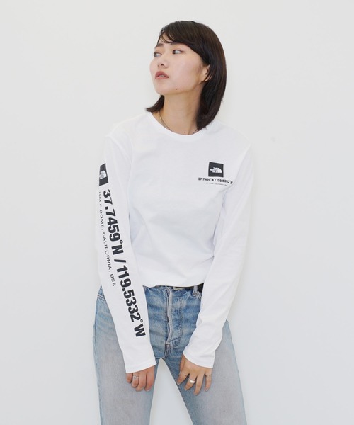 「THE NORTH FACE」 長袖Tシャツ LARGE ホワイト メンズ_画像9