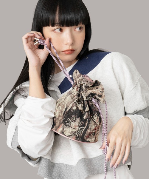 Casselini（キャセリーニ） ショルダーバッグ バッグ ジャガード巾着