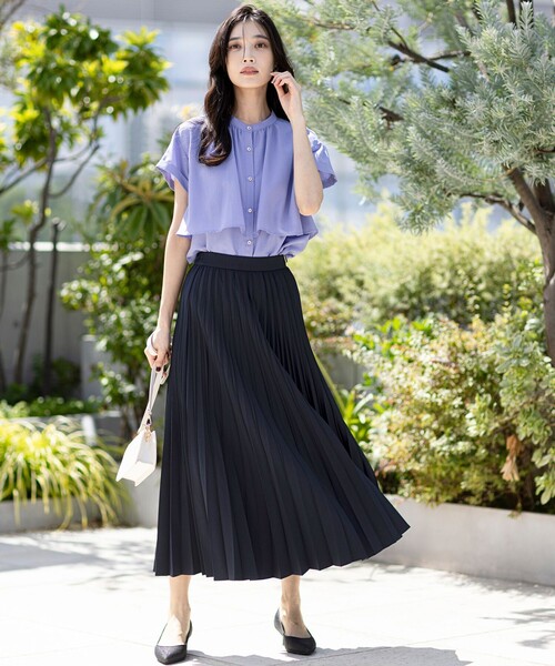 ANY SIS（エニィスィス） スカート ウーステッドエステル プリーツ