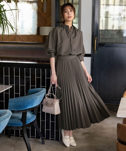 ANY SIS（エニィスィス） スカート ウーステッドエステル プリーツ