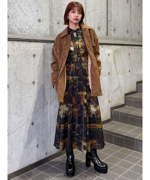 MURUA（ムルーア） ワンピース ニュアンスパターンマキシワンピース