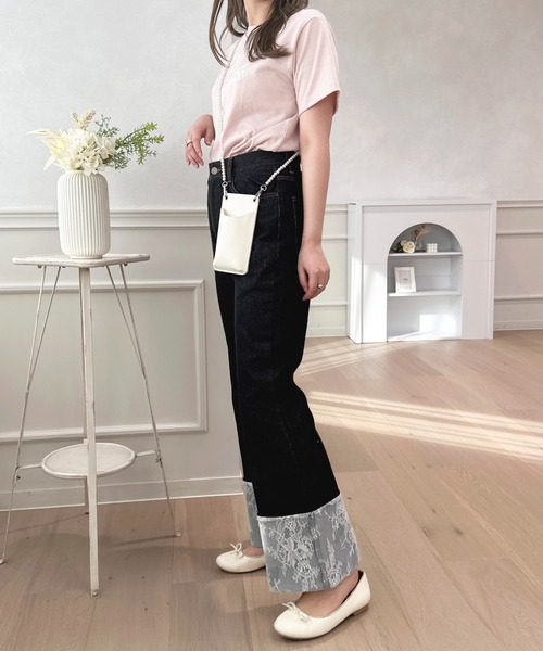 「apres jour」 デニムパンツ SMALL ブラック レディース_画像6