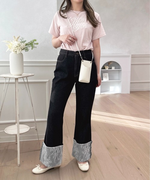 「apres jour」 デニムパンツ SMALL ブラック レディース_画像7