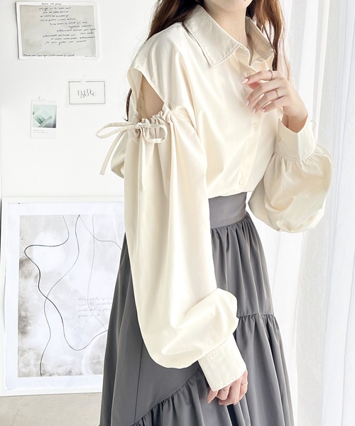 「classicalelf」 長(zhǎng)袖シャツ LARGE ブルー レディース