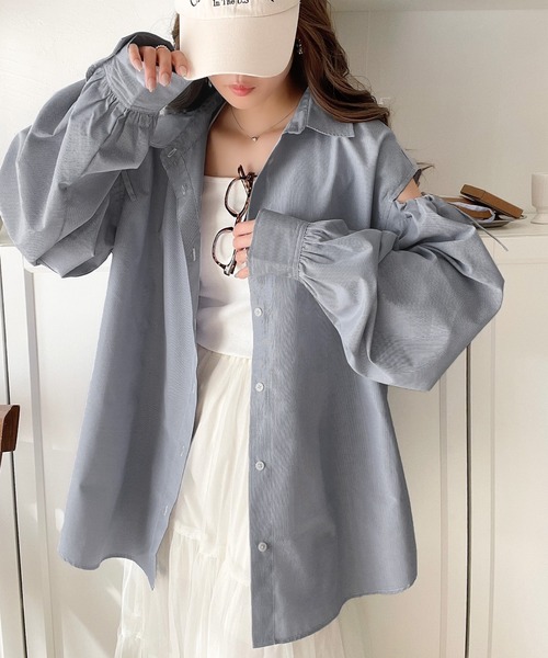 「classicalelf」 長(zhǎng)袖シャツ LARGE ブルー レディース