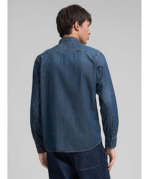 REPLAY（リプレイ） シャツ 6.5OZ ダメージ加工デニムウエスタンシャツ