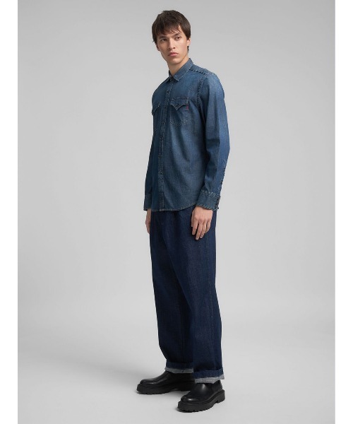 REPLAY（リプレイ） シャツ 6.5OZ ダメージ加工デニムウエスタンシャツ