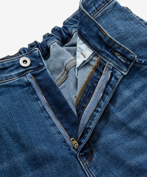 [rehacer] обработка Denim брюки LARGE голубой мужской 