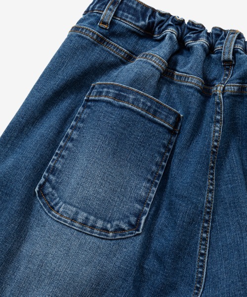 [rehacer] обработка Denim брюки LARGE голубой мужской 