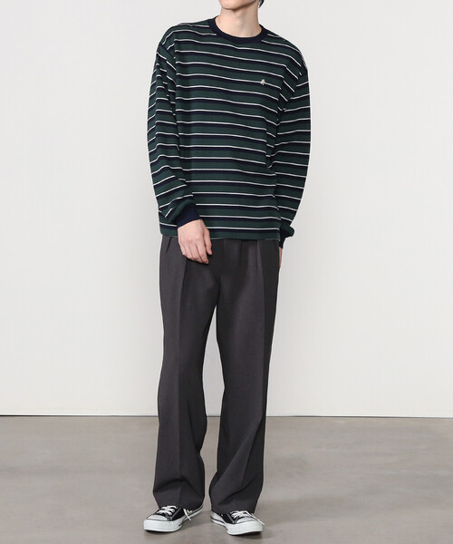 GYMPHLEX（ジムフレックス） tシャツ | ストライプ ワッフルカットソー