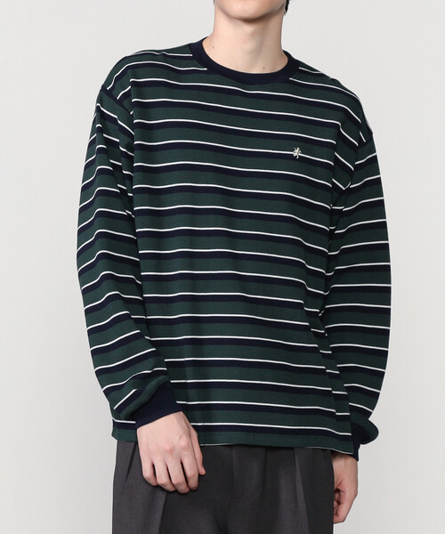 GYMPHLEX（ジムフレックス） tシャツ | ストライプ ワッフルカットソー