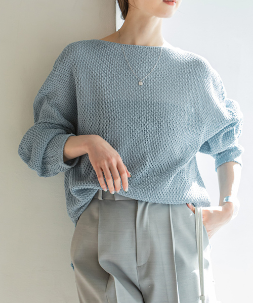 「NOBLE」 長袖ニット FREE ピンク レディース_画像5