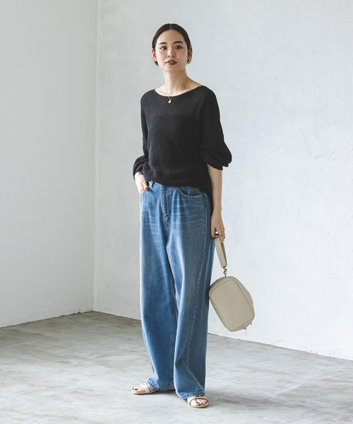 「NOBLE」 長袖ニット FREE ピンク レディース_画像8