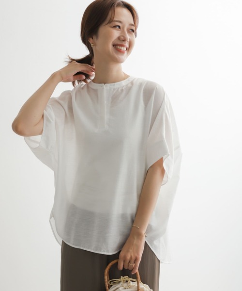 「URBAN RESEARCH DOORS」 半袖ブラウス MEDIUM ホワイト レディース_画像5