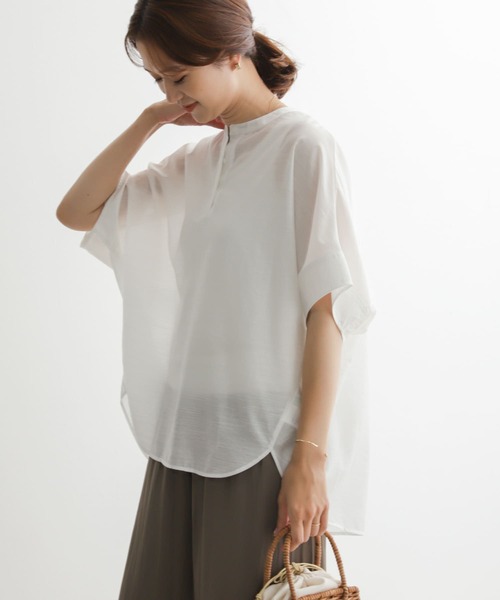 「URBAN RESEARCH DOORS」 半袖ブラウス MEDIUM ホワイト レディース_画像6