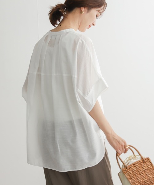 「URBAN RESEARCH DOORS」 半袖ブラウス MEDIUM ホワイト レディース_画像7