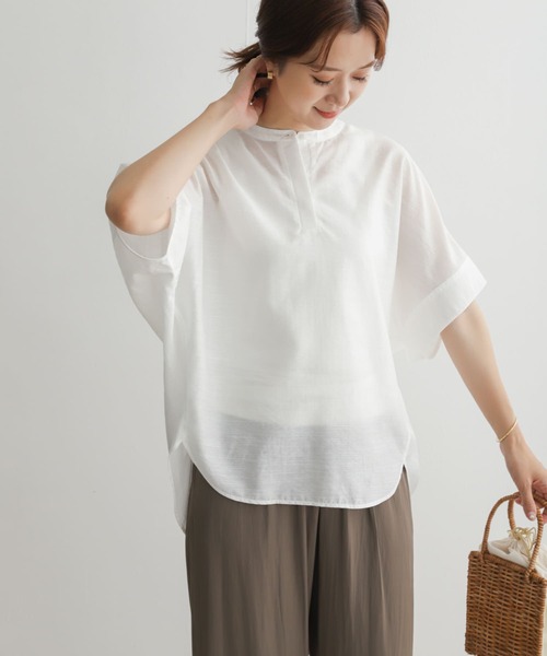 「URBAN RESEARCH DOORS」 半袖ブラウス MEDIUM ホワイト レディース_画像8