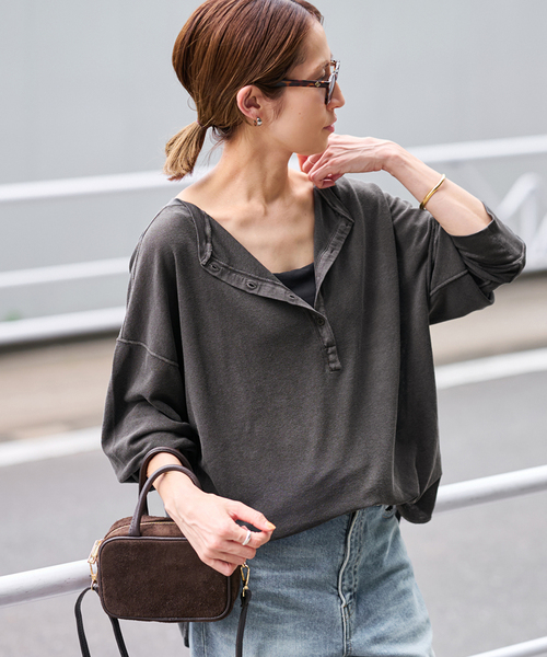 どんぐり インタックワイドサロペット + シアーカラータックオーバー