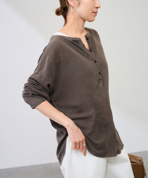 FRAMeWORK（フレームワーク） tシャツ 「追加」サーフニットヘンリー