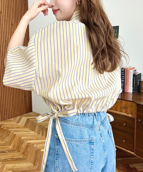 「moment+」 半袖シャツ M ピンク レディース_画像4