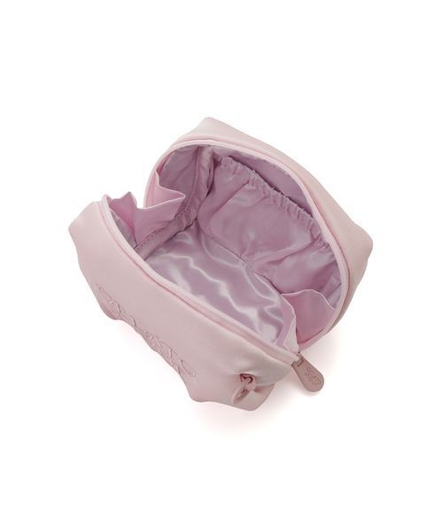 862 ショッキング ピンク 専用ポーチ付き gelato pique（ジェラートピケ） ポーチ サテンギャザーポーチ