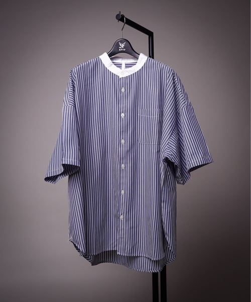 「HLM」 半袖シャツ LARGE グリーン メンズ_画像9