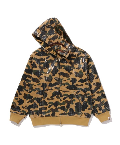 A BATHING APE（アベイシングエイプ） パーカー 1ST CAMO SEQUIN SHARK