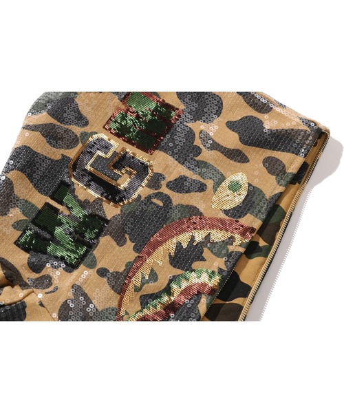 A BATHING APE（アベイシングエイプ） パーカー 1ST CAMO SEQUIN SHARK