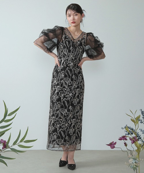 「Kana」 「lerure」半袖ワンピース M チャコールグレー レディース_画像3