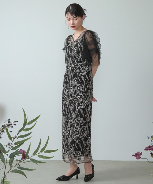 「Kana」 「lerure」半袖ワンピース M チャコールグレー レディース_画像4